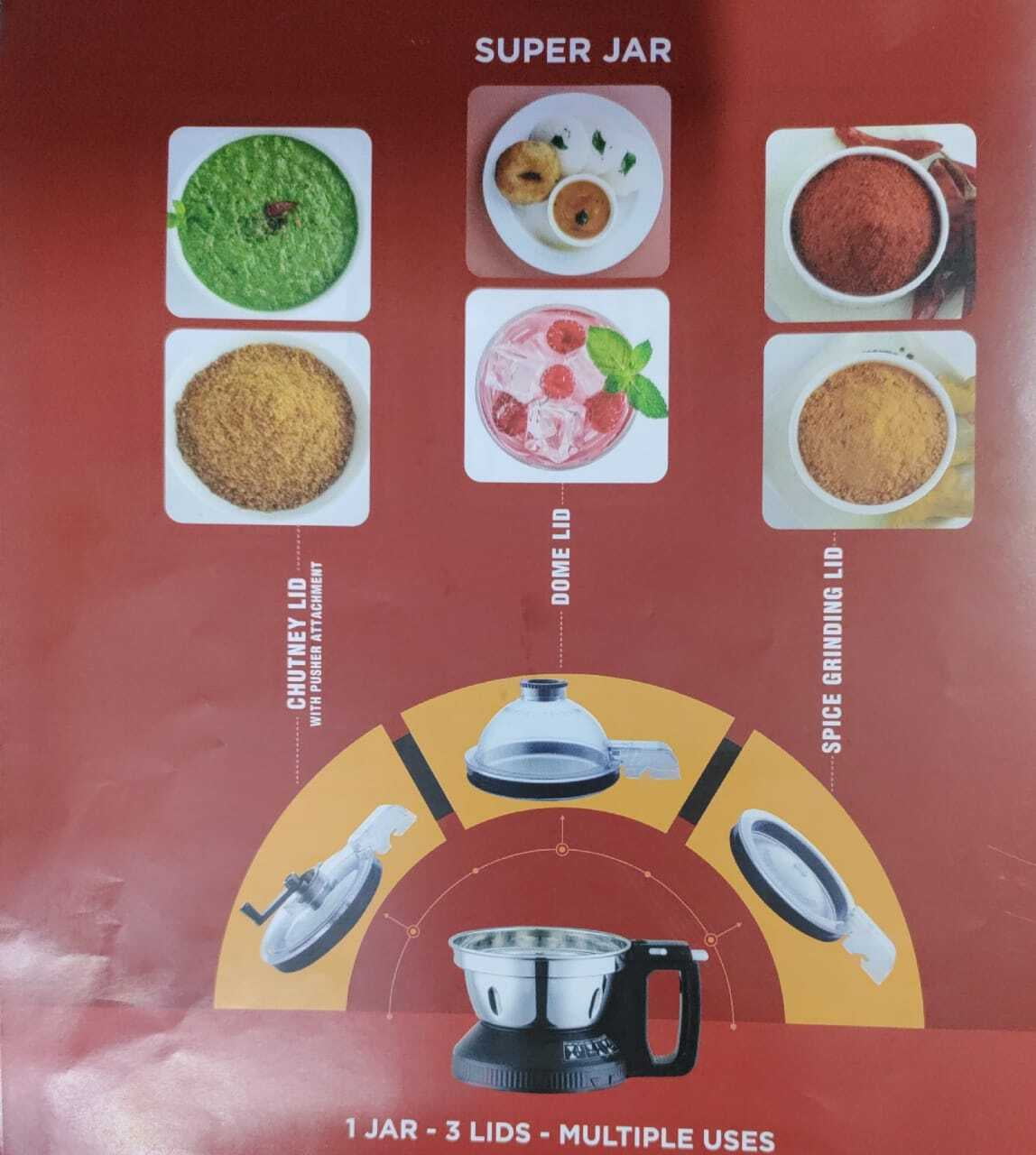 Panasonic MX-AE475 750W 4 Jars Mixer Grinder With 9 in 1 Functions